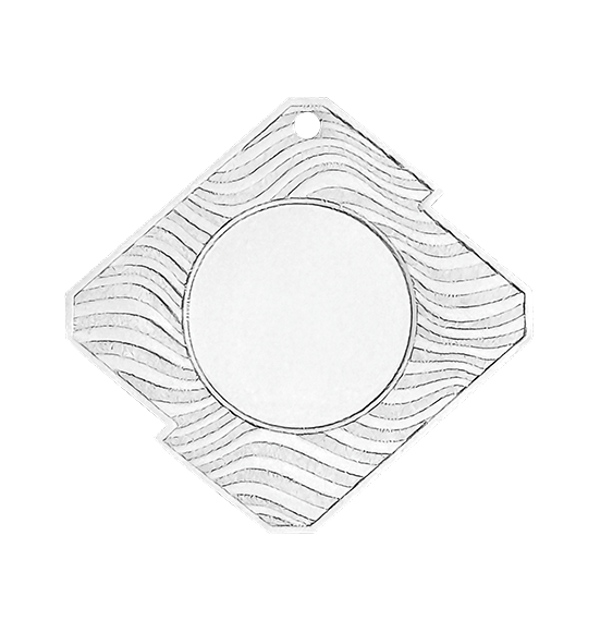 Q19/S medal srebro na emblemat 25mm seria Rombo