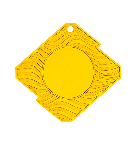 Q19/Z medal złoto na emblemat 25mm seria Rombo