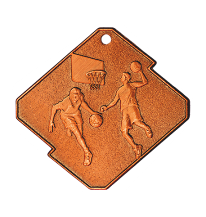 Q18/B medal brąz koszykówka seria Rombo