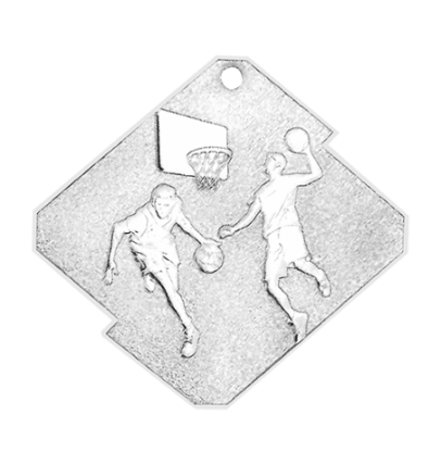 Q18/S medal srebro koszykówka seria Rombo