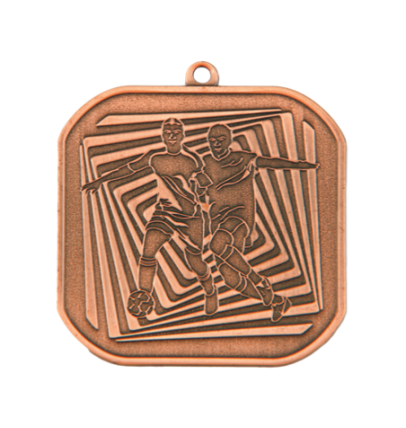 Q6/40/B - 40x40mm medal brąz piłka nożna