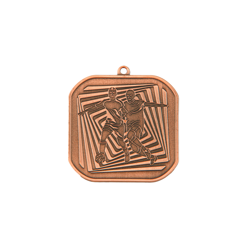 Q6/40/B - 40x40mm medal brąz piłka nożna