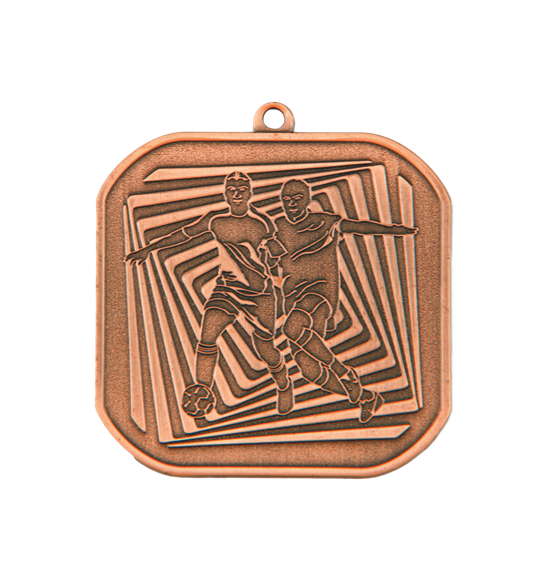 Q6/40/B - 40x40mm medal brąz piłka nożna