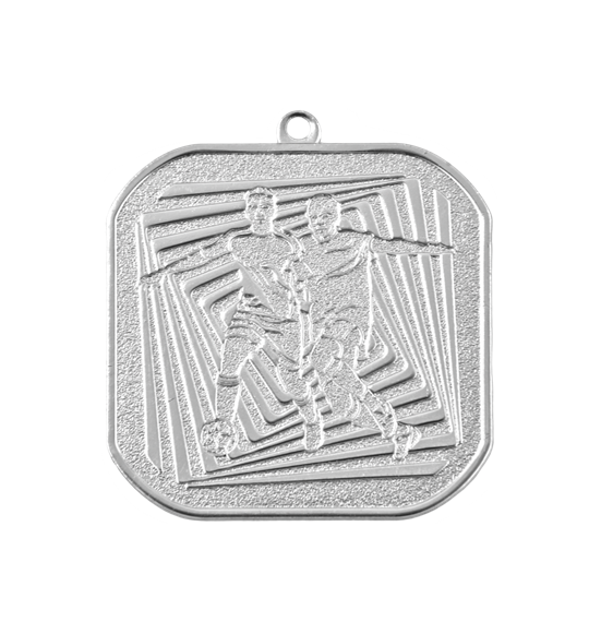 Q6/40/S - 40x40mm medal srebro piłka nożna