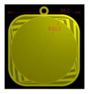 Q50/55/S - 55x55mm medal srebro