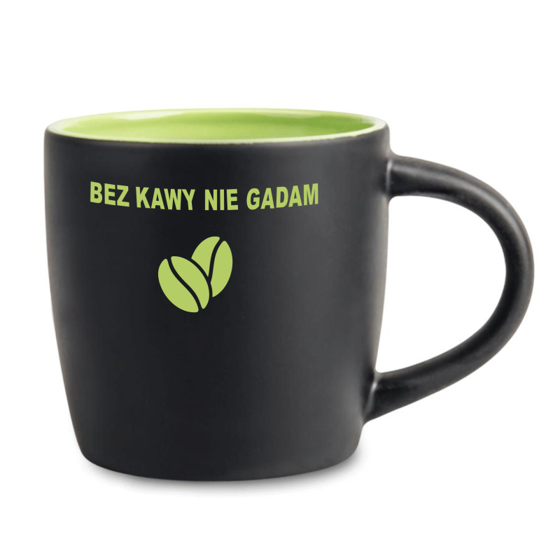 Kubek z grawerem "Bez kawy nie gadam"
