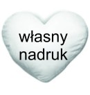 Poduszka serce na walentynki z własnym nadukiem