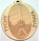 Medal drewniany "żyrafa Tychy"
