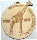 Medal drewniany żyrafa