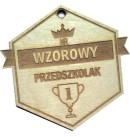 Medal drewniany "wzorowy przedszkolak"
