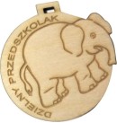 Medal drewniany słoń 2