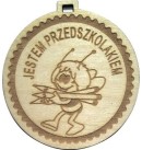 Medal drewniany pszczółka