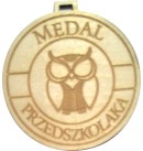 Medal drewniany sówka