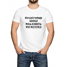 koszulka Nie potrzebuję  GOOGLE