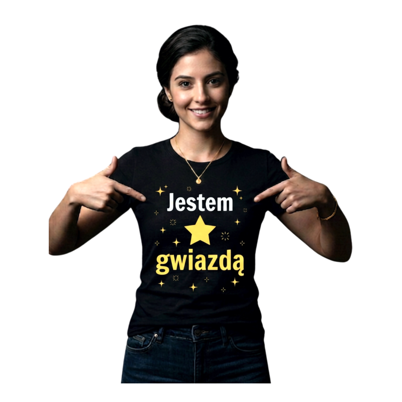 Koszulka z nadrukiem - Jestem Gwiazdą