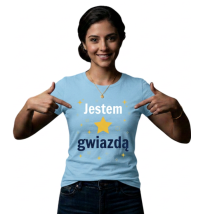Koszulka z nadrukiem - Jestem Gwiazdą