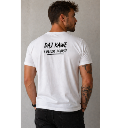 Koszulka z nadrukiem "Daj Kawę"